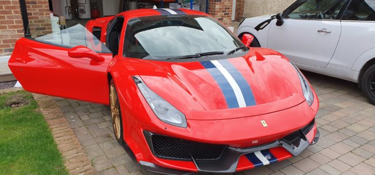 Smartrack Thatcham approved stolen vehicle tracker Ferrari 488 Pista