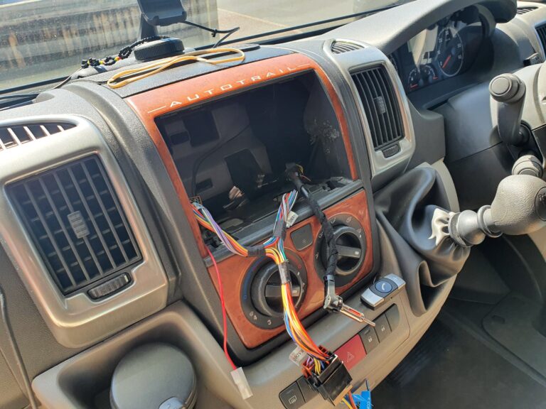 Fiat Ducato motorhome DAB stereo upgrade. Auto Mobile Installations