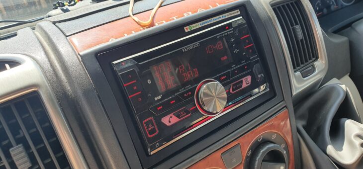 Fiat Ducato motorhome DAB stereo upgrade.