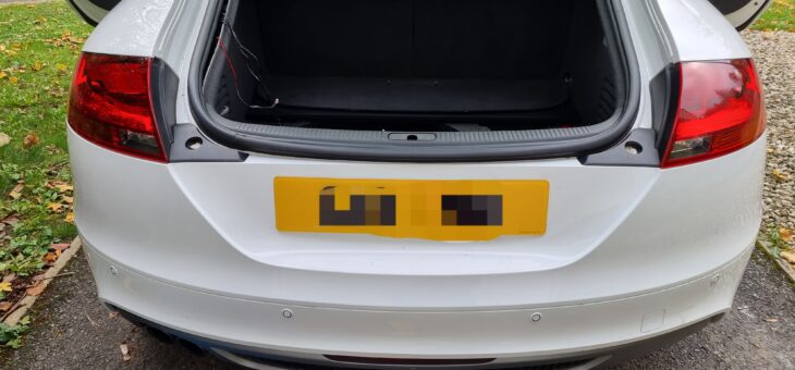 Audi TT reversing parking sensors.